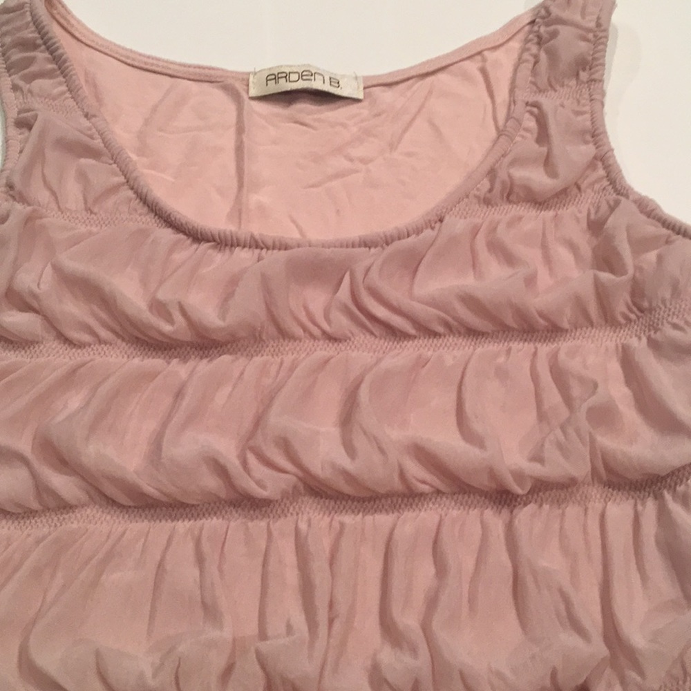 Nude Pink Ruffle Tank - Picture 2 of 3